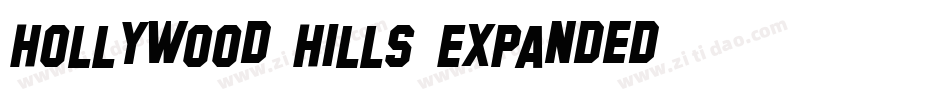 Hollywood Hills Expanded字体转换